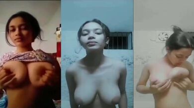 বাংলাদেশি মেয়ে নওশিন তার বড় স্তন দেখাচ্ছে