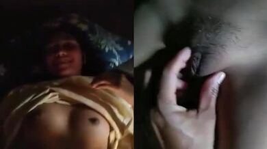 প্রতিবেশীর কামুক ছেলে গ্রাম্য বাঙালি মেয়ের রসালো যোনি স্পর্শ করেছে